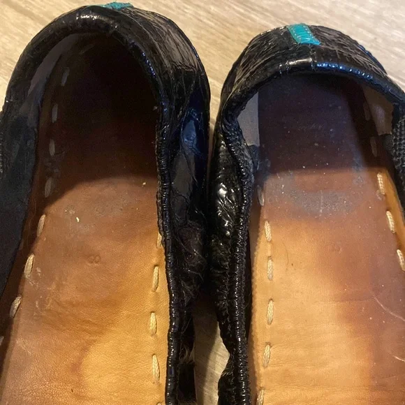 Obsidian Black Tieks, Size 8, Very Worn - Picture 3 of 4
